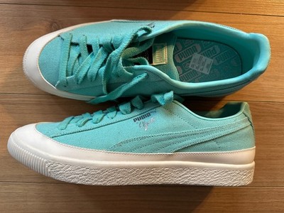 PUMA Clyde Canvas   Diamond Logo   Mint   Herren Sneaker neu