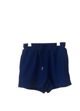 Women s Shein Athletic Shorts Size Small Blue Ribbed Drawstring Pockets BJ