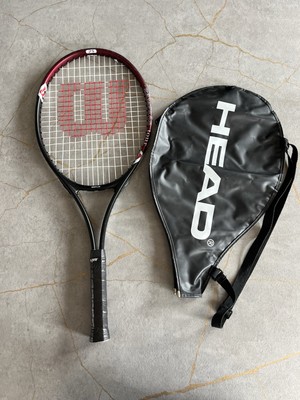 Wilson Sampras Tour 25 Tennisschläger MidPlus Neu Overgrip & Head Case
