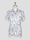 NEW ISAIA BLUE WHITE LINEN POLO EU 50 - US 40 - M 2IM19