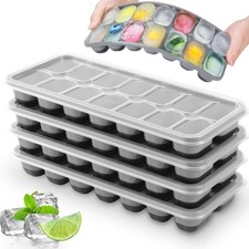 Silikon-Eiswürfelform mit Deckel   14 Eiswü...