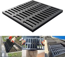 Cast Iron Drain Grate, 24  24In Heavy Duty Outdoor Drain Cover, B125 Class Chan