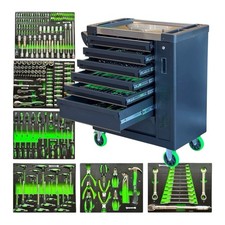 CARRELLO PORTAUTENSILI PORTA ATTREZZI OFFICINA 8 CASSETTI DI CUI 6 PIENI PRIME