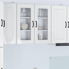 Kitchen Cabinet High Gloss White Engineered Wood 40x31x80cm Ample Storage Unit.