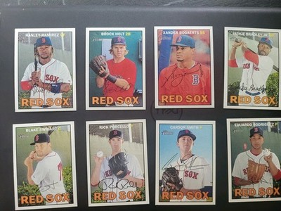 2016 Topps Heritage Boston Red Sox Team Set with High Numbers 14 Cards NrMt+