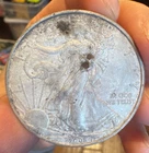2008 American Silver Eagle $1 Coin - 1 oz .999 Silver - Damaged / Spotted