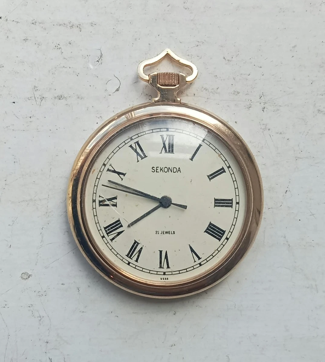 Reloj Bolsillo Vintage Sekonda URSS Damas 21 Joyas FUNCIONANDO