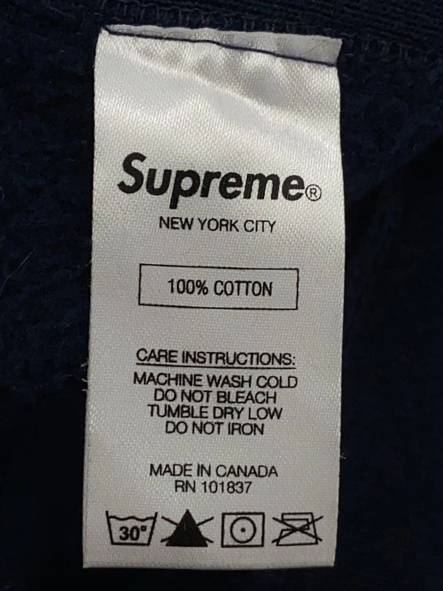 Felpa Supreme con cappuccio XL cotone navy usata