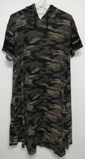 J For Justify Short Sleeve Long Hoodie Women's 1X Camouflage