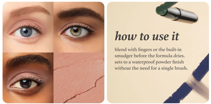 Julep Beauty Eyeshadow 101 Stick Clay Matte Cream to Powder 0.04oz/1.4g - Image 4 of 4