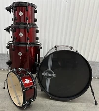 ddrum Drum Set 5-piece Kit Shell Pack Diablo Red/ Black