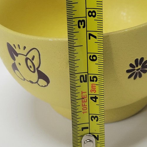 Banco Mimi Mike Dog Mie 2000 Sanrio Vintage Tazón Amarillo Raro - Imagen 10 de 10