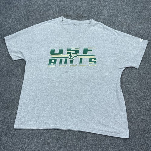 Russell Athletic USF Bulls Varsity T-Shirt Erwachsene Gr. XL grau Vintage Style