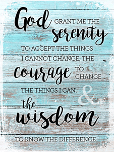 Rustic Serenity Prayer Metal Sign, Christian ...