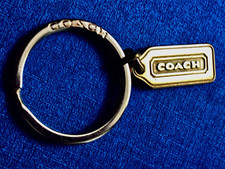 Vintage 1990 COACH Brass Keychain FOB Kay-ring or Purse Charm Tag