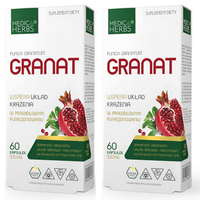 Granatapfel 520Mg - 120 Kapseln - Extrakt - 40% EllagsäUre - Medica Herbs