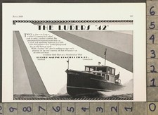 1929 BOAT WATERCRAFT LUDERS 42 MARINE STAMFORD YACHT CRUISER NAUTICAL AD A-2447