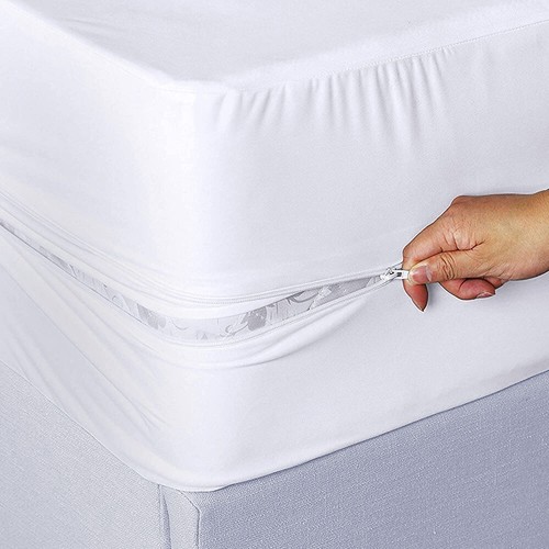 FULLY Zipped Waterproof Mattress Cover Deep Anti Bug Protector 4FT Double King - Picture 13 of 14