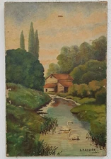 No.: 367 oil painting picture painting oil painting forest landscape nature signed