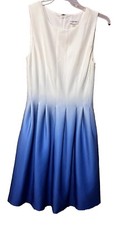 Calvin Klein Women’s Fit & Flare Ombré Cocktail Dress Size 6 FLAW!