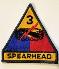 US ARMY 3RD ARMORED DIVISION SPEARHEAD USGI US GOVERNMENT ISSUE PATCH!