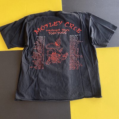 【レア】MOTLEY CRUE 2024アメリカツアーTシャツ【Мサイズ】 XL 89～90s vintage Motley Crue Print T-shirt Tee USA製