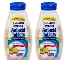 Major Antacid Chewable Tablets Calcium 500 mg Strength, Compare to Tums, 300 Ct