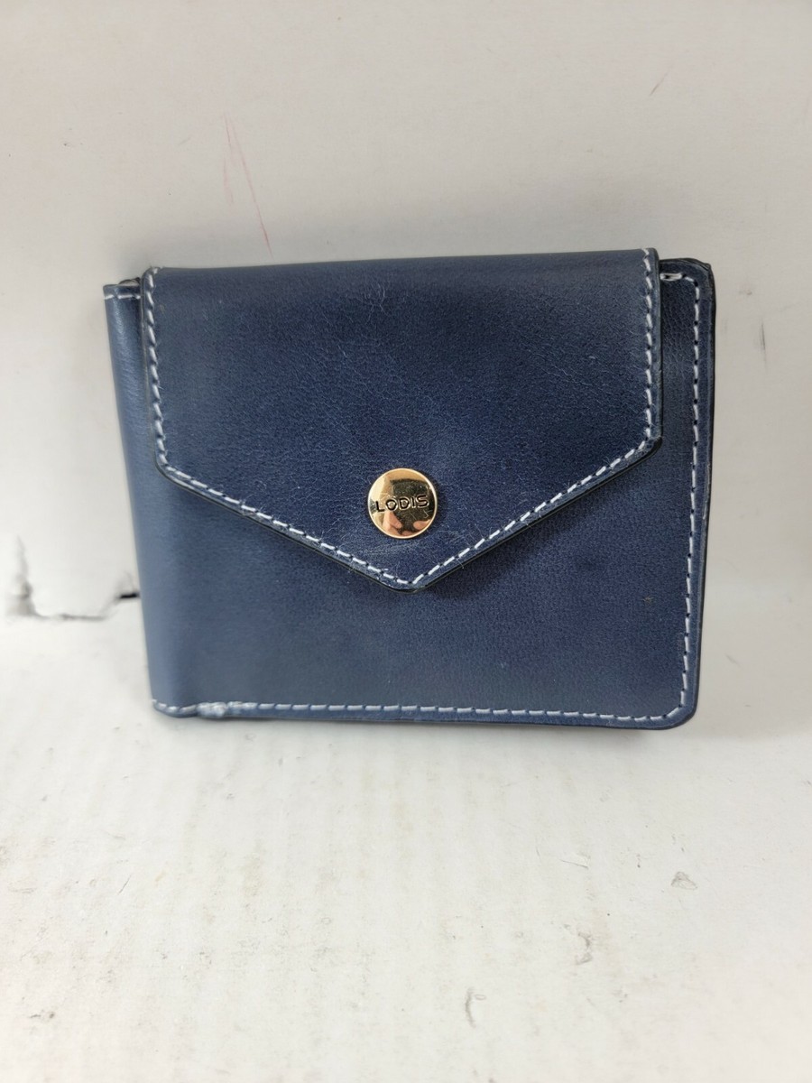 Lodis Bifold Distressed Leather Credit Card New