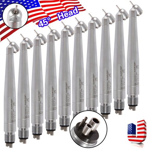 1-10Pcs Dental 45 Degree Surgical High Speed Air Turbine Handpiece Push 4 Hole - Picture 3 of 25