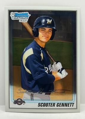 SCOOTER GENNETT 1st Bowman Chrome Card 2010 Bowman Chrome #BCP206 Brewers Reds