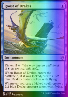 MTG Magic the Gathering Roost of Drakes (74/493) Zendikar Rising LP FOIL
