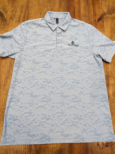 Camisa Polo Adidas Golf Azul Camuflaje Logo Pine Ridge - L - Imagen 3 de 10