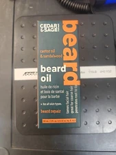 Cedar & Sage for Men Castor Oil & Sandalwood Beard Oil Repair 2 fl oz / 60 mL