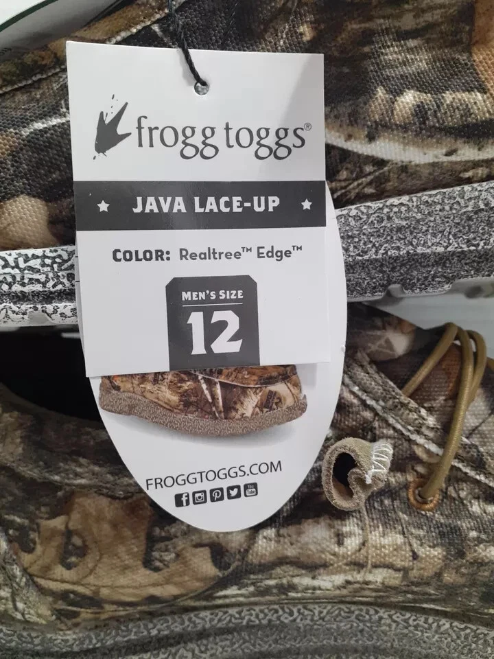 Frogg Toggs Mens Boat Shoe Size 12 Java Lace-Up Realtree Edge NEW with TAGS - Image 4 of 4