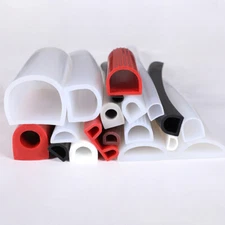 Clear Silicone Rubber D-Shape Sealing Strip Edge Trim Protector Draught Excluder