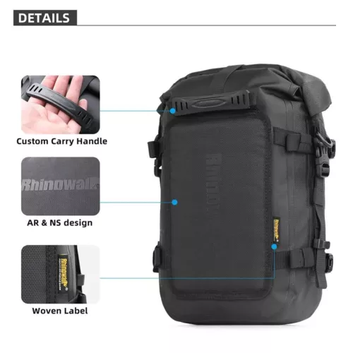 2x Motorcycle Frame Crash Bar Bag Waterproof Tank Pannier Saddlebag Luggage Bag - Picture 4 of 10