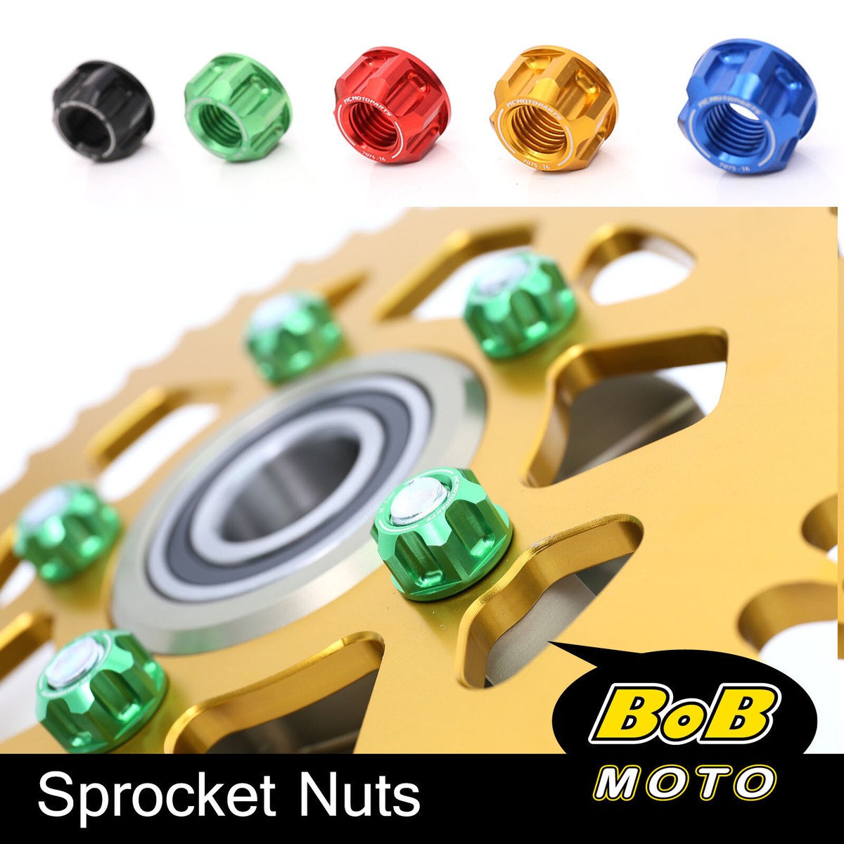 SPOKE6 Rear Sprocket Nuts x6 Fit ZX12R Ninja 00-06 ZX6R Ninja 95
