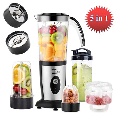 Uten Standmixer Smoothie Maker Mixer 1.25L Blender Milchshaker Edelstahl 5-in-1