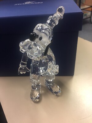 Swarovski Austria Walt Disney Goofy 690716 Silver Crystal Figurine