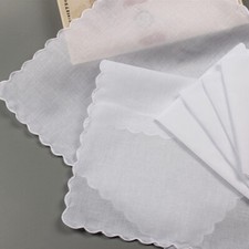 5pcs/lot 100% Baumwolle Wei&szlig; Taschentuch Unisex F&uuml;r Hochzeit Kinder DIY Zubeh&ouml;r