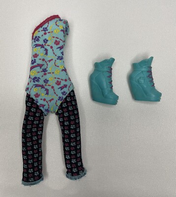 Monster High Clothes Howleen Wolf Dance Class Leotard and boots Doll Outfit