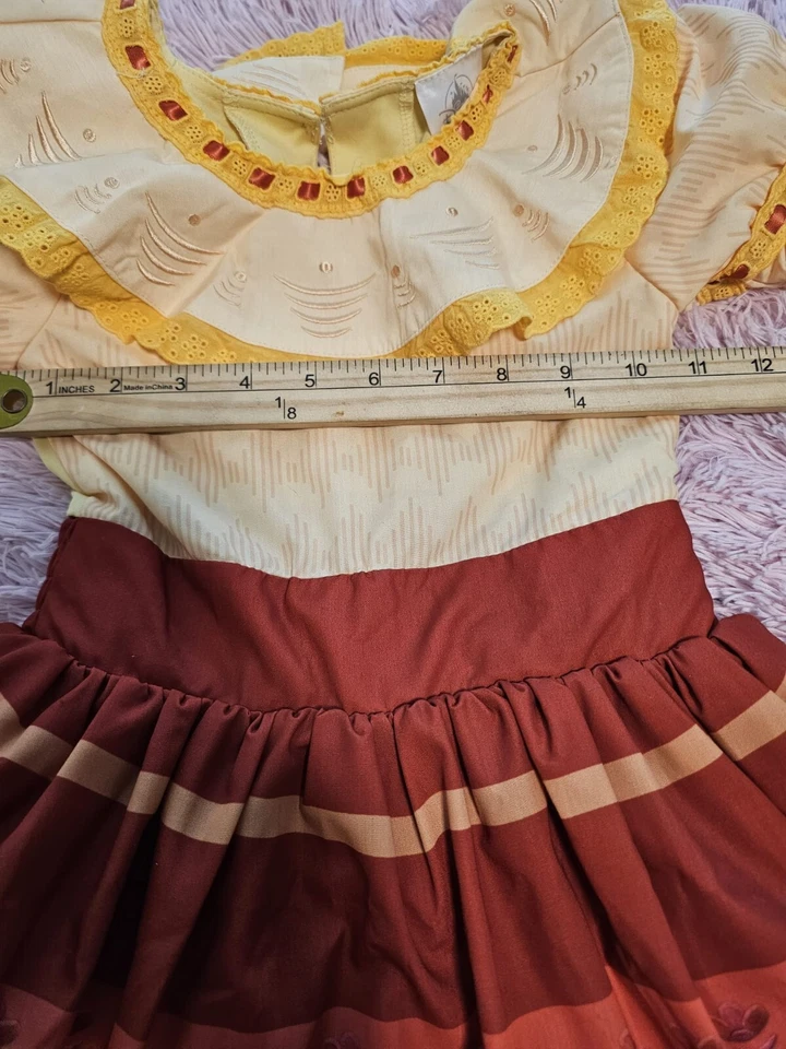 Disney Encanto Dolores Disfraz Dorado-Amarillo Vestido Niñas Talla 3 Foto 4 de 4