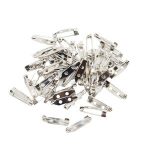 TRUUA 50 Pezzi Fai da Te Artigianato Blocco Spilla Spille perni Spilla Spille Fermi di Sicurezza rotolamento Cattura per 20mm Colore Argento