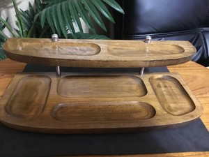 Vintage Wood Desk Or Vanity Organizer Tray Midcentury Ebay
