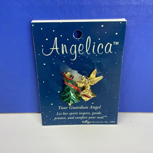 Gigi Accessories Guardian Angel Pin Brooch Angelica 1994 Christmas Tree Angel - Picture 2 of 4
