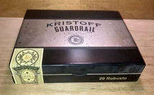 Kristoff Guardrail Robusto 9"x7"x2" WOOD Stash Cigar Box Craft BLACK