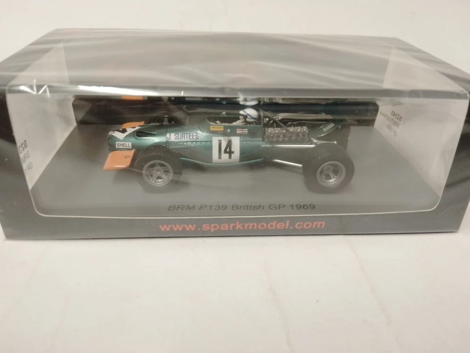 Spark Brm P139 #14 John Surtees British Gp 1969 1/43 S2343 Foto 2 de 3