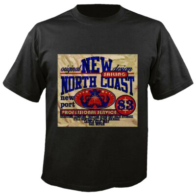 T-Shirt NEW NORTH COAST SAILING ANKER SKULL PIRAT SEGELBOOT SEGELSCHIFF