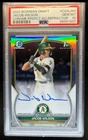 2023 Bowman Draft Jacob Wilson Chrome Auto Refractor 1st #192/499 PSA 10