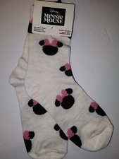 New Kids Disney Minnie Mouse Crew Socks Size 10-4
